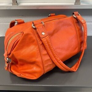 Club Monaco orange leather shoulder bag